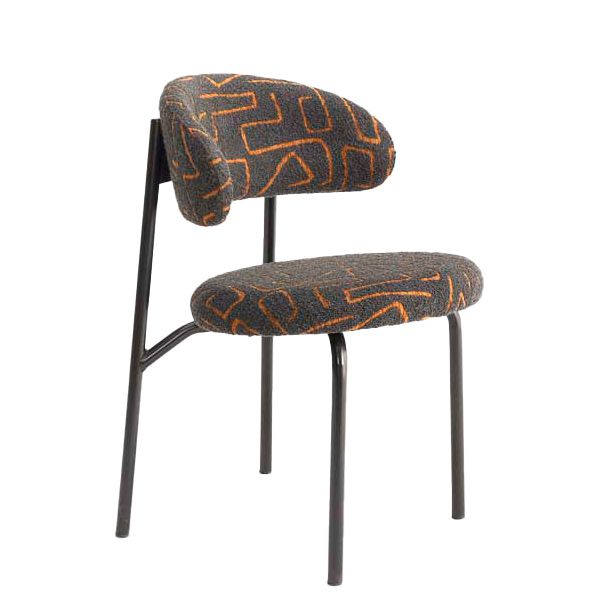 Silla estructura metálica con asiento y respaldo tapizado para hostelería Silla estructura metálica con asiento y respaldo tapizado para hostelería
