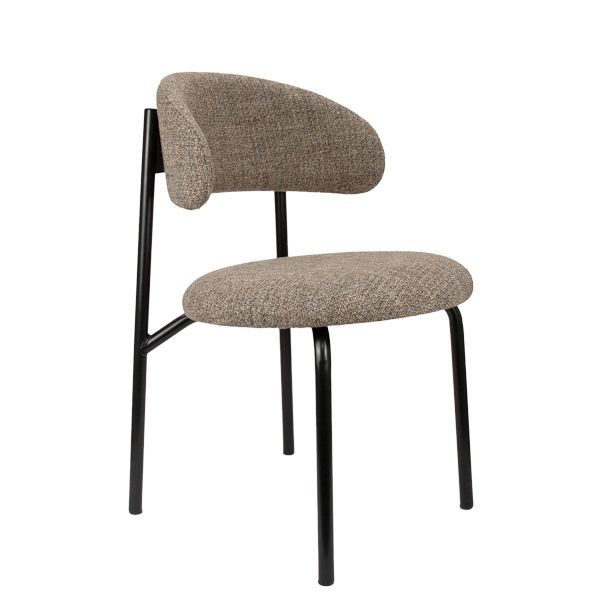 Silla estructura metálica con asiento y respaldo tapizado para hostelería Silla estructura metálica con asiento y respaldo tapizado para hostelería