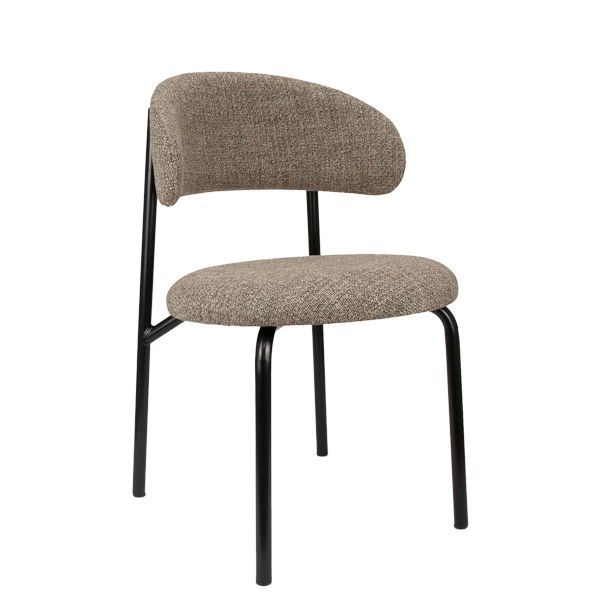 Silla estructura metálica con asiento y respaldo tapizado para hostelería Silla estructura metálica con asiento y respaldo tapizado para hostelería