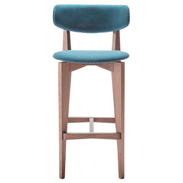 Taburete de madera tapizado con respaldo para restaurantes y hoteles Taburete de madera tapizado con respaldo para restaurantes y hoteles
