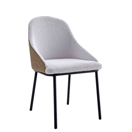 Silla Doris estructura metalica y asiento tapizado para hosteleria Magari Design
