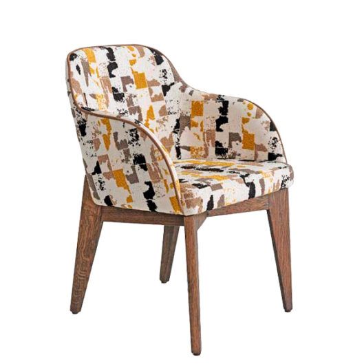 Sillon tapizado Romeo estructura madera para hosteleria