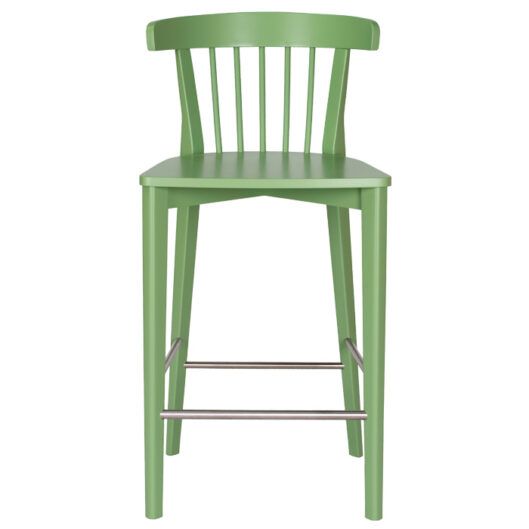 Taburete de madera con respaldo en palilleria para hosteleria Amalia