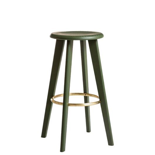 Taburete de madera para hosteleria Jolly verde