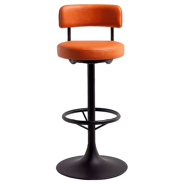 Taburete de pie metalico con asiento y respaldo tapizado para hosteleria Magari Taburete de pie metalico con asiento y respaldo tapizado para hosteleria Magari