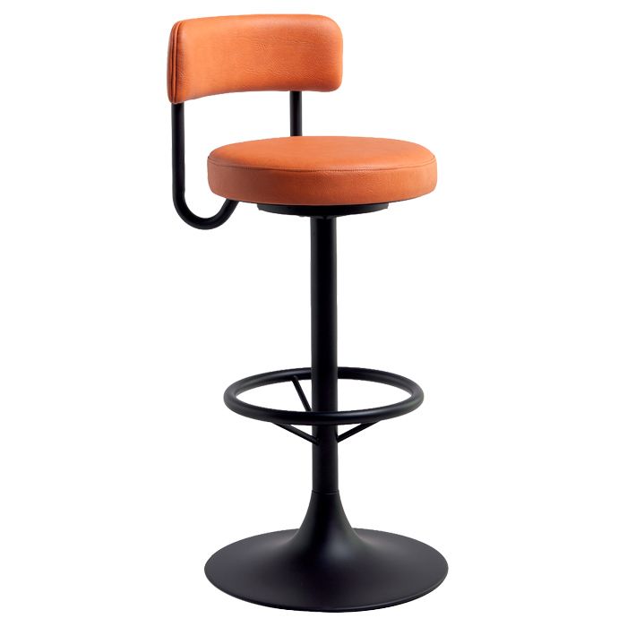 Taburete de pie metalico con asiento y respaldo tapizado para hosteleria Magari Taburete de pie metalico con asiento y respaldo tapizado para hosteleria Magari