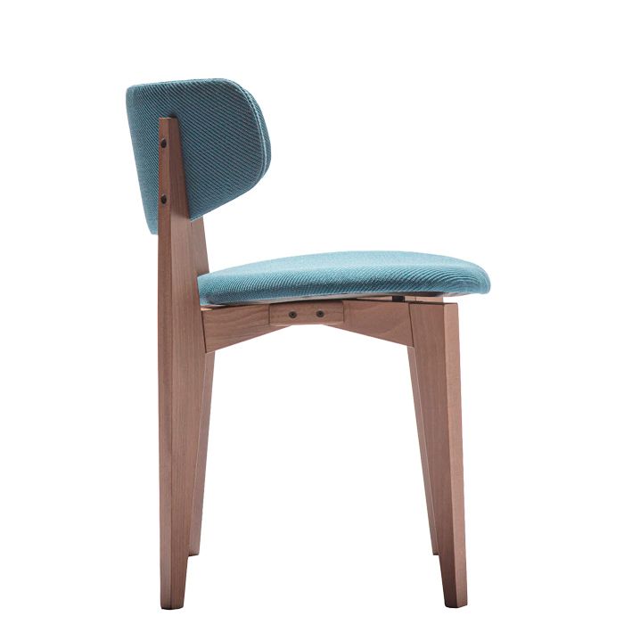 Silla de fresno tapizada envolvente para hosteleria senia si lateral Silla de fresno tapizada envolvente para hosteleria senia si lateral